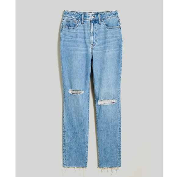 Madewell Curvy Perfect Vintage Jeans Bradwell Wash Raw Fray Hem Distressed Sz 27 - Picture 7 of 14